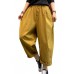 Modern Purple elastic waist Pockets Cotton Harem Pants Spring