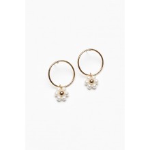Capella Gold Daisy Drop Earring