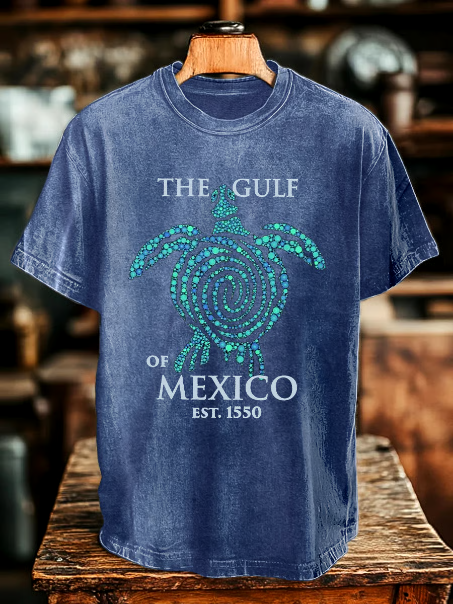 ⭐⭐⭐⭐⭐丨Men's Gulf Of Mexico Print T-shirt ⭐⭐⭐⭐⭐丨Men's Gulf Of Mexico Print T-shirt