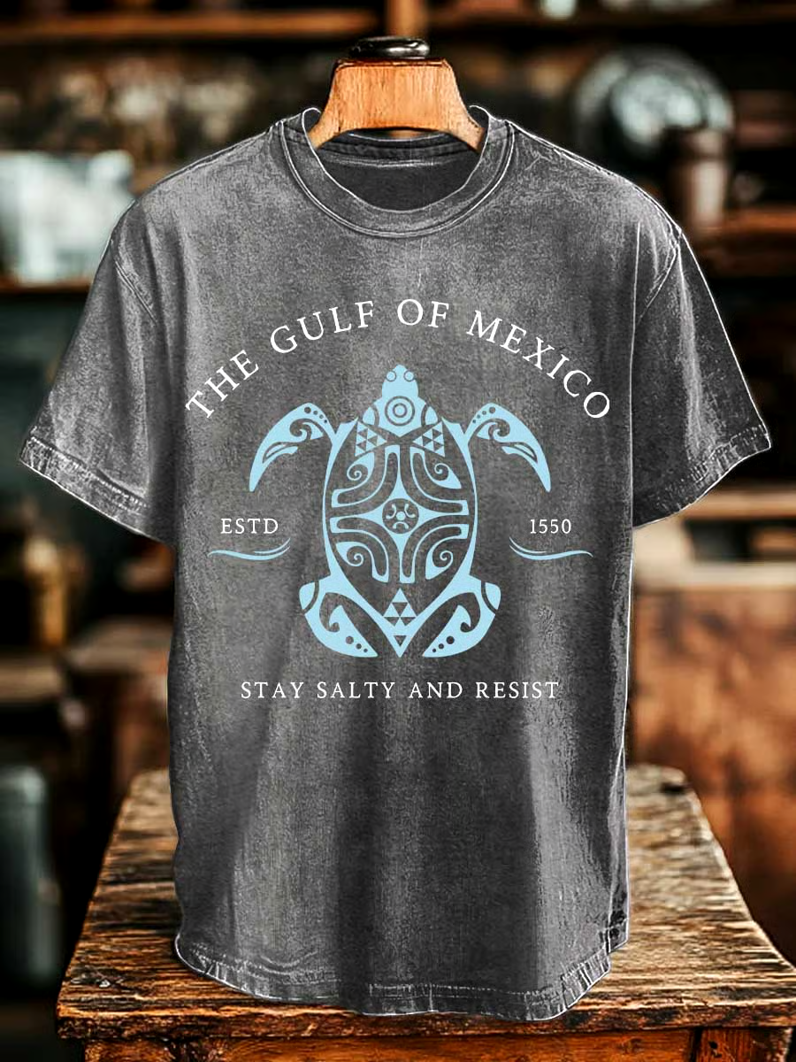 ⭐⭐⭐⭐⭐丨Men's Gulf Of Mexico Print T-shirt ⭐⭐⭐⭐⭐丨Men's Gulf Of Mexico Print T-shirt