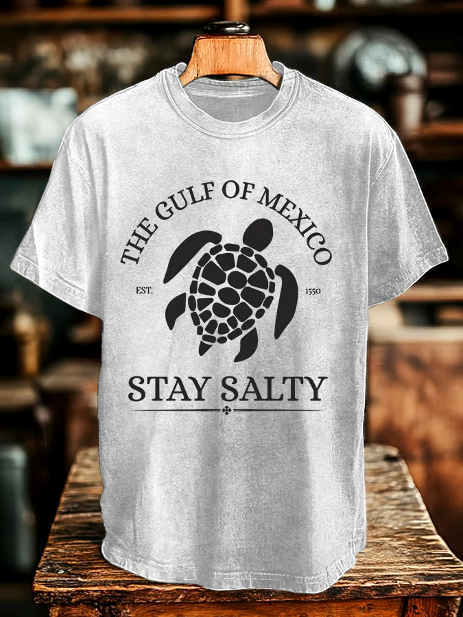 🌊Buy 3 get 12% off丨Men's Gulf Of Mexico Printed Round Neck T-Shirt 🌊Buy 3 get 12% off丨Men's Gulf Of Mexico Printed Round Neck T-Shirt