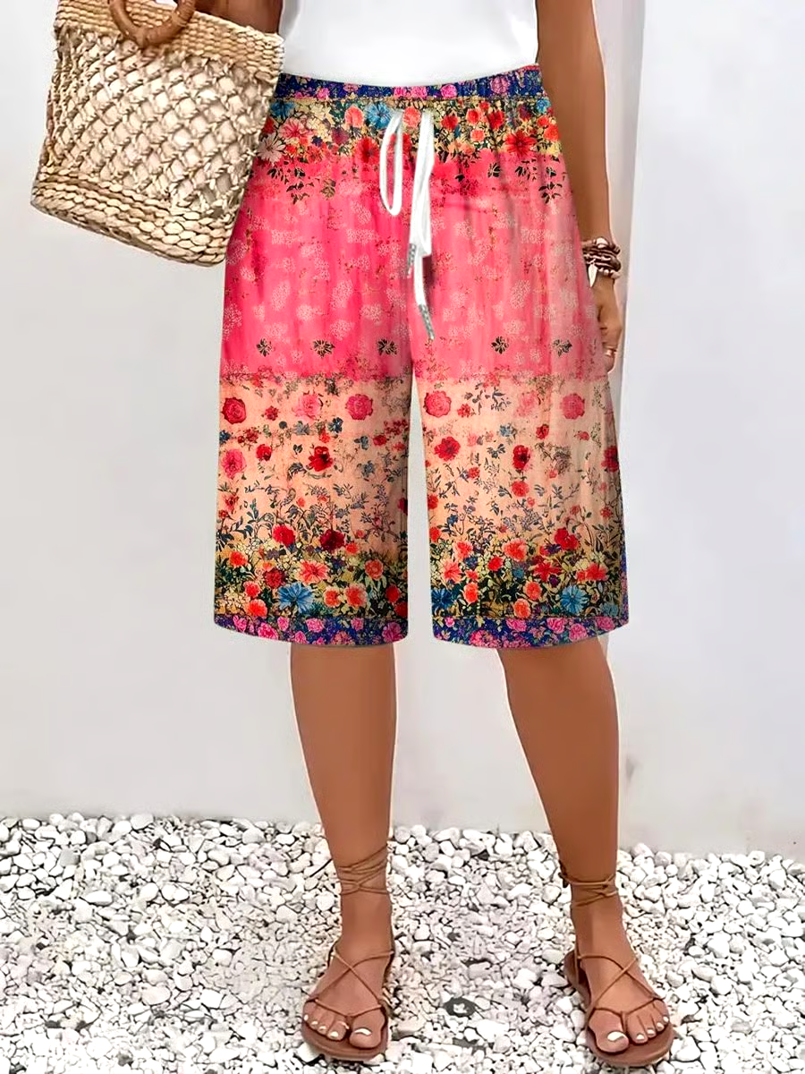 🌸Buy 3 get 12% off丨Women's Casual Vintage Floral Print Cotton and Linen Pants