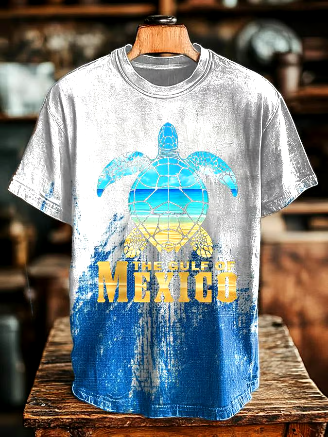 🌊Buy 3 get 12% off丨Men's Gulf Of Mexico Print T-shirt