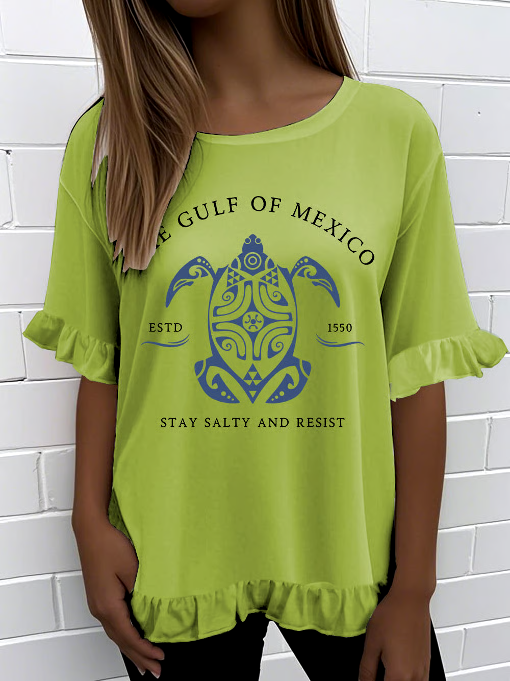🌊Buy 3 get 12% off丨Women's Gulf Of Mexico Print Round Neck T-Shirt 🌊Buy 3 get 12% off丨Women's Gulf Of Mexico Print Round Neck T-Shirt