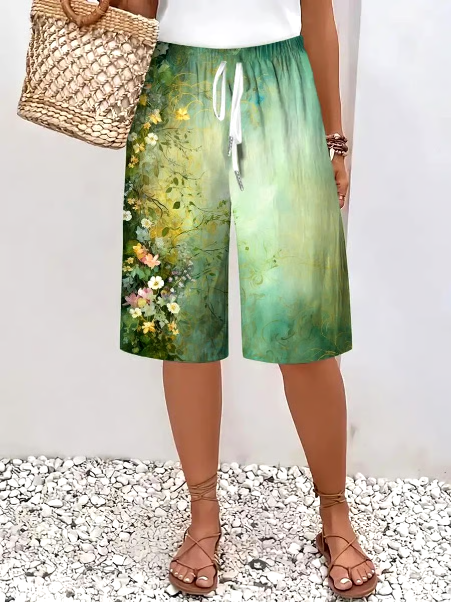 🌸Buy 3 get 12% off丨Women's Casual Vintage Floral Print Cotton and Linen Pants