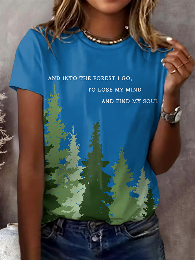 🌳Buy 3 get 12% off丨Women's National Park Conservation Print Crew Neck T-Shirt 🌳Buy 3 get 12% off丨Women's National Park Conservation Print Crew Neck T-Shirt