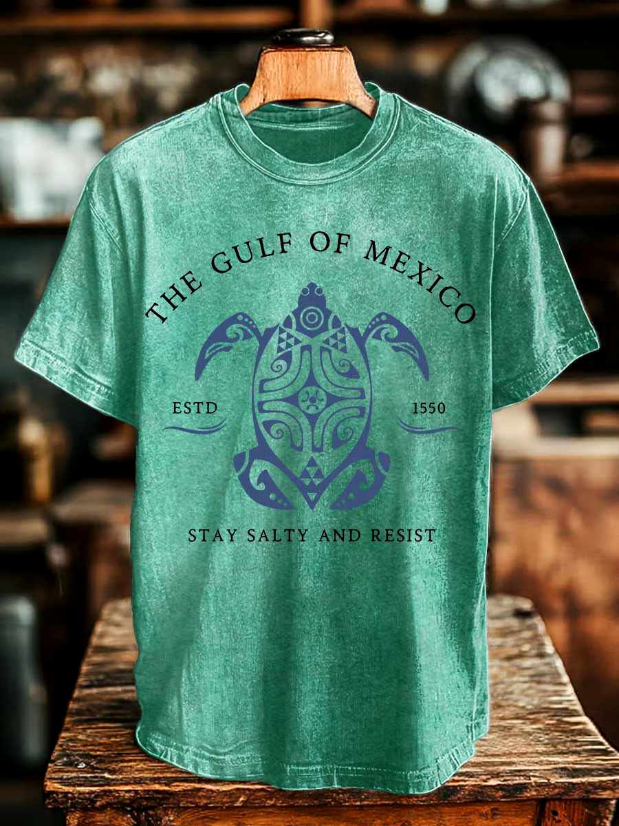 ⭐⭐⭐⭐⭐丨Men's Gulf Of Mexico Print T-shirt ⭐⭐⭐⭐⭐丨Men's Gulf Of Mexico Print T-shirt