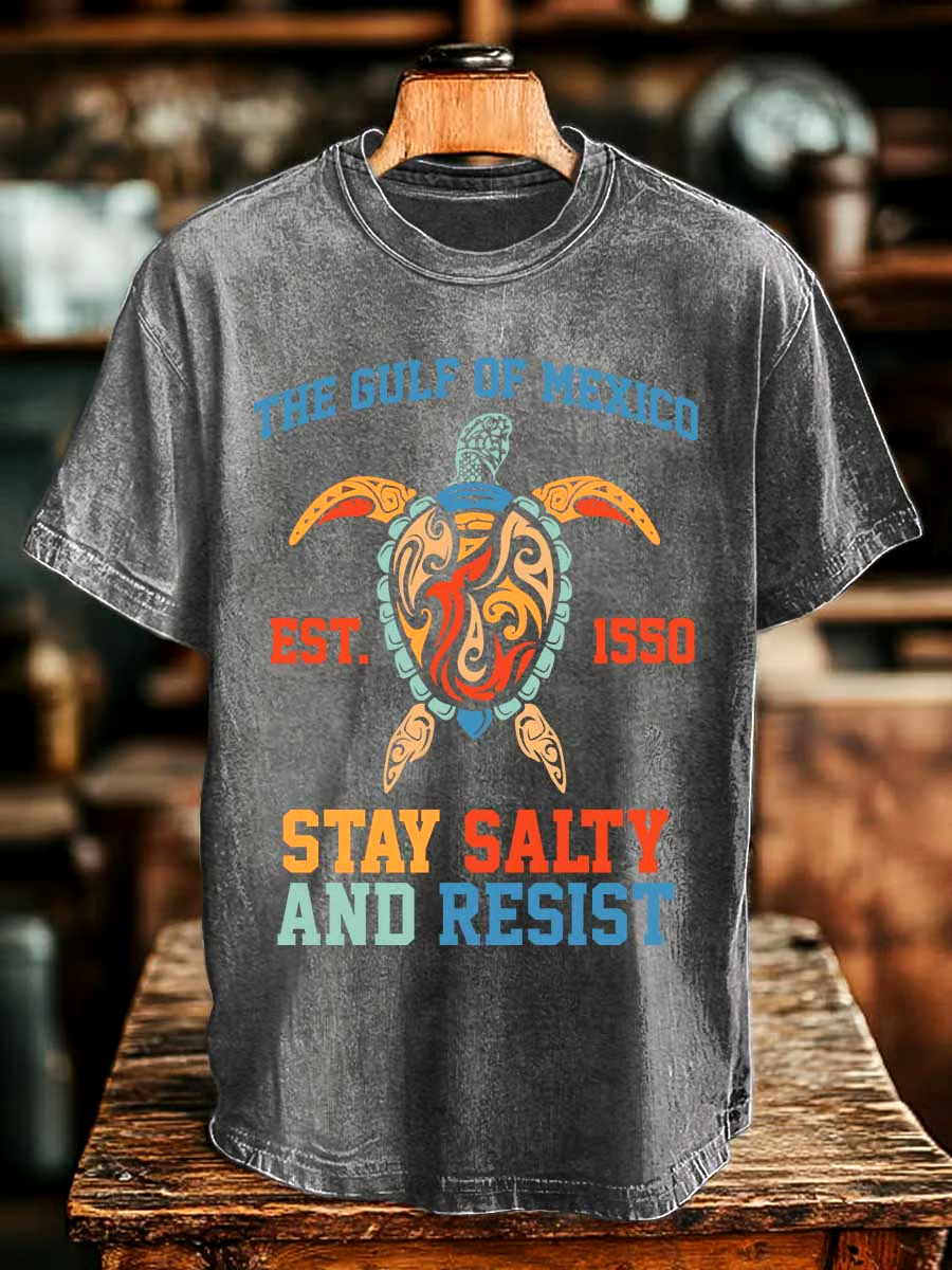 🌊Buy 3 get 12% off丨Men's Gulf Of Mexico Print T-shirt 🌊Buy 3 get 12% off丨Men's Gulf Of Mexico Print T-shirt