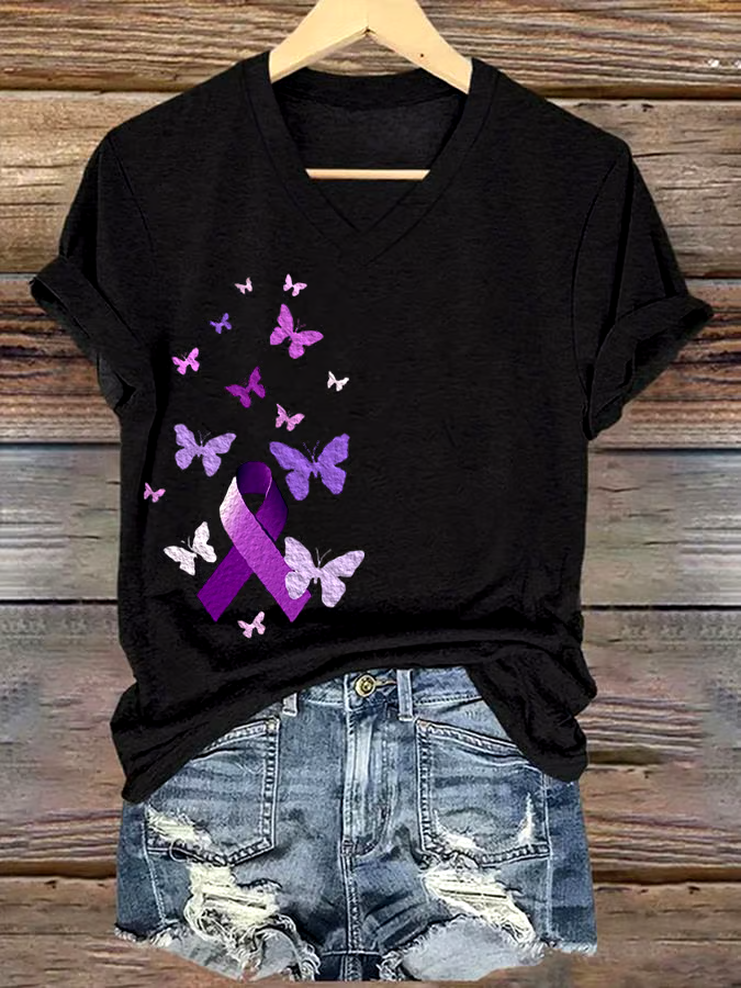 💜Buy 3 get 12% off丨Women's loose casual Alzheimer's T-shirt 💜Buy 3 get 12% off丨Women's loose casual Alzheimer's T-shirt
