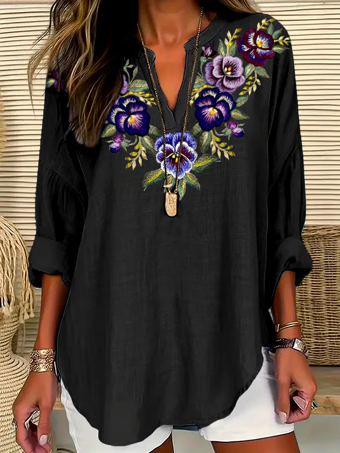 💜Buy 3 get 12% off丨Women's Alzheimer's Purple Floral Casual Shirt 💜Buy 3 get 12% off丨Women's Alzheimer's Purple Floral Casual Shirt