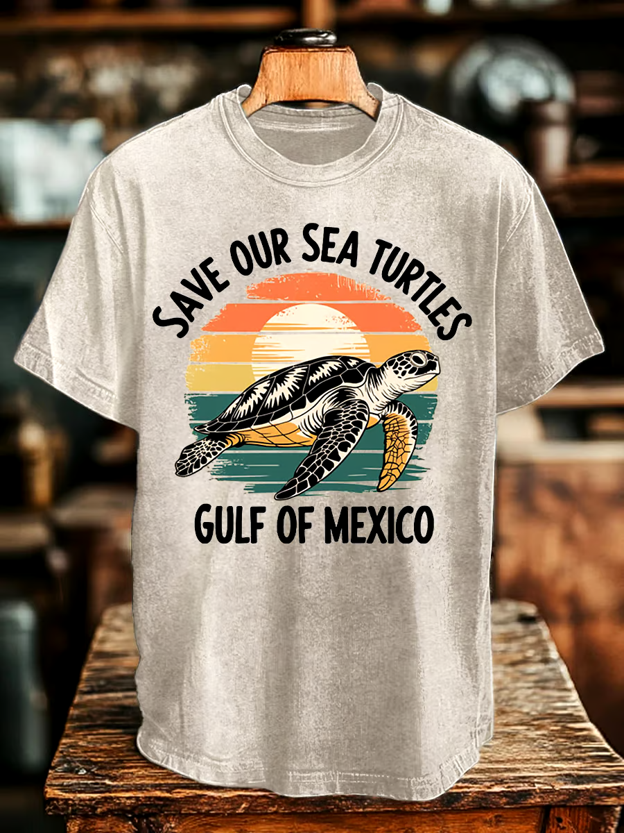 🌊Buy 3 get 12% off丨Men's Gulf Of Mexico Printed Round Neck T-Shirt 🌊Buy 3 get 12% off丨Men's Gulf Of Mexico Printed Round Neck T-Shirt