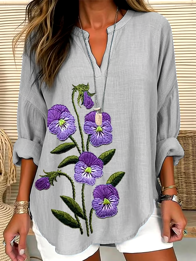 💜Buy 3 get 12% off丨Women's Purple Flower Alzheimer's Awareness Support Shirt 💜Buy 3 get 12% off丨Women's Purple Flower Alzheimer's Awareness Support Shirt