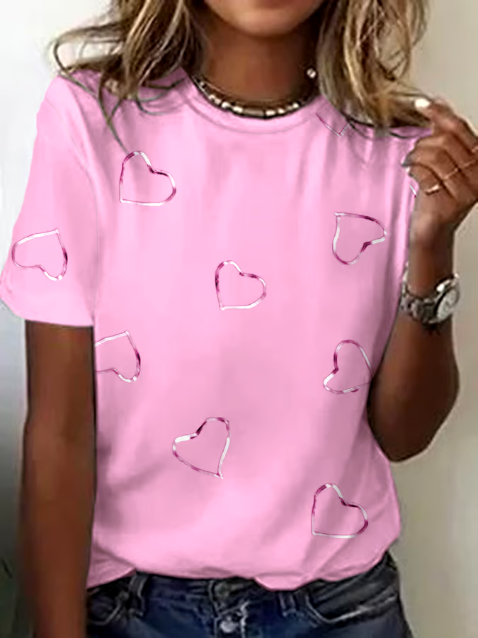 🎀Buy 3 get 12% off丨Women's Breast Cancer Awareness Print Casual T-Shirt