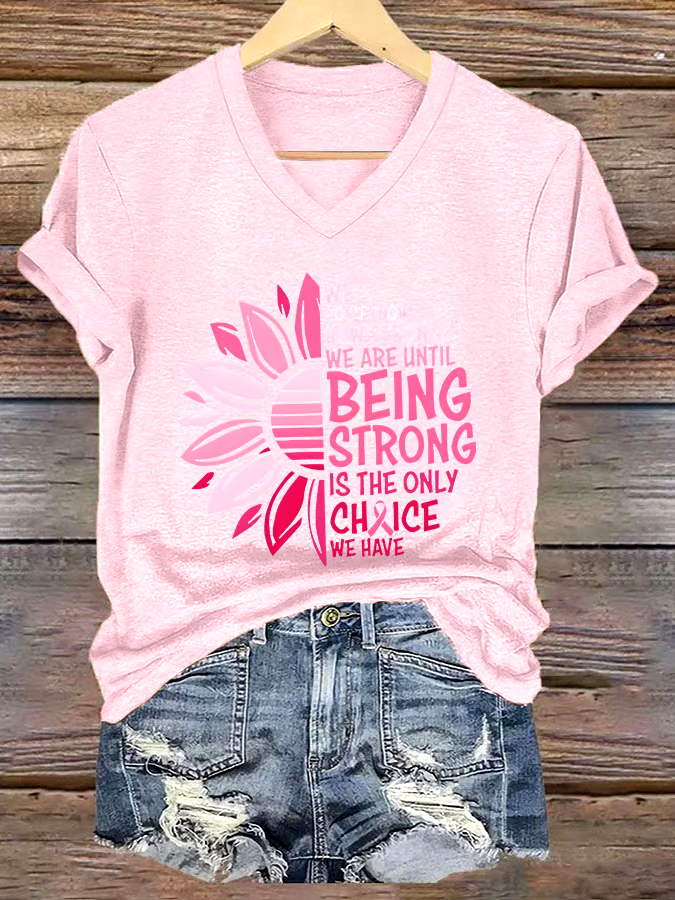 🎀Buy 3 get 12% off丨Women's Casual Breast Cancer Graphic Short Sleeve T-Shirt