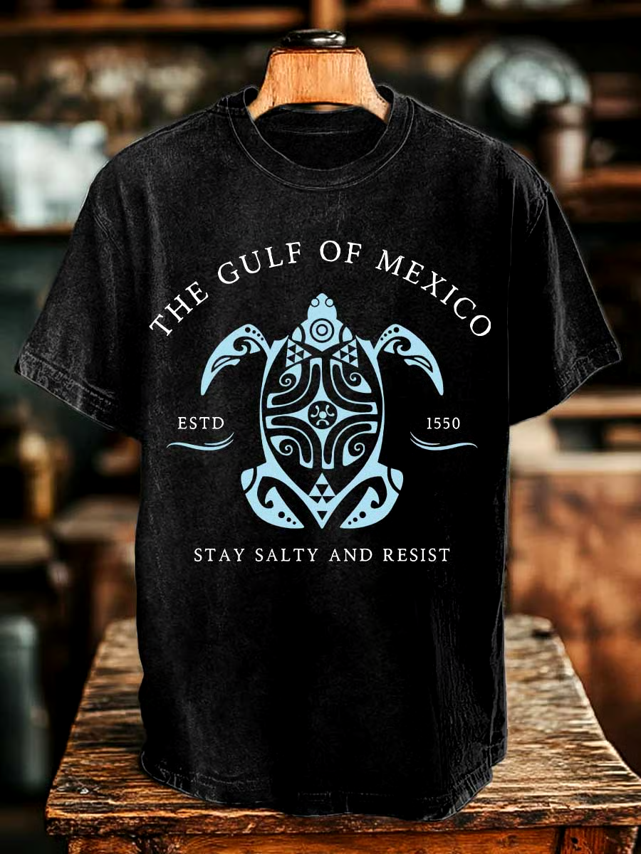 ⭐⭐⭐⭐⭐丨Men's Gulf Of Mexico Print T-shirt ⭐⭐⭐⭐⭐丨Men's Gulf Of Mexico Print T-shirt