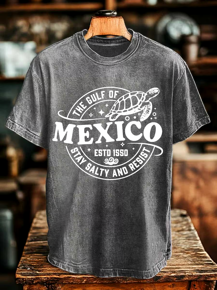 🌊Buy 3 get 12% off丨Men's Gulf Of Mexico Printed Round Neck T-Shirt 🌊Buy 3 get 12% off丨Men's Gulf Of Mexico Printed Round Neck T-Shirt