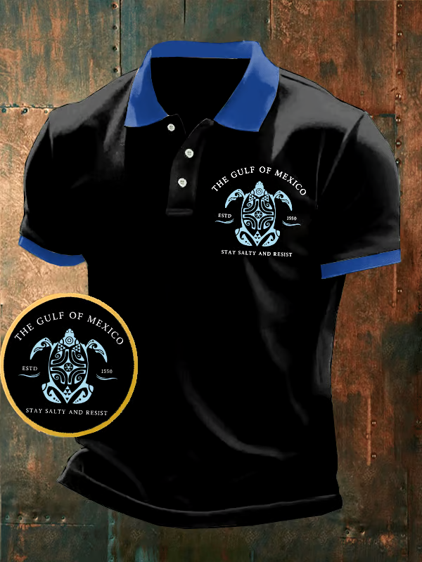 🌊Buy 3 get 12% off丨Men's Gulf Of Mexico Printed POLO Shirt 🌊Buy 3 get 12% off丨Men's Gulf Of Mexico Printed POLO Shirt
