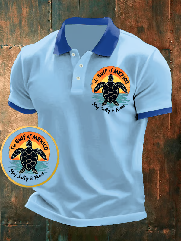🌊Buy 3 get 12% off丨Men's Gulf Of Mexico Printed POLO Shirt
