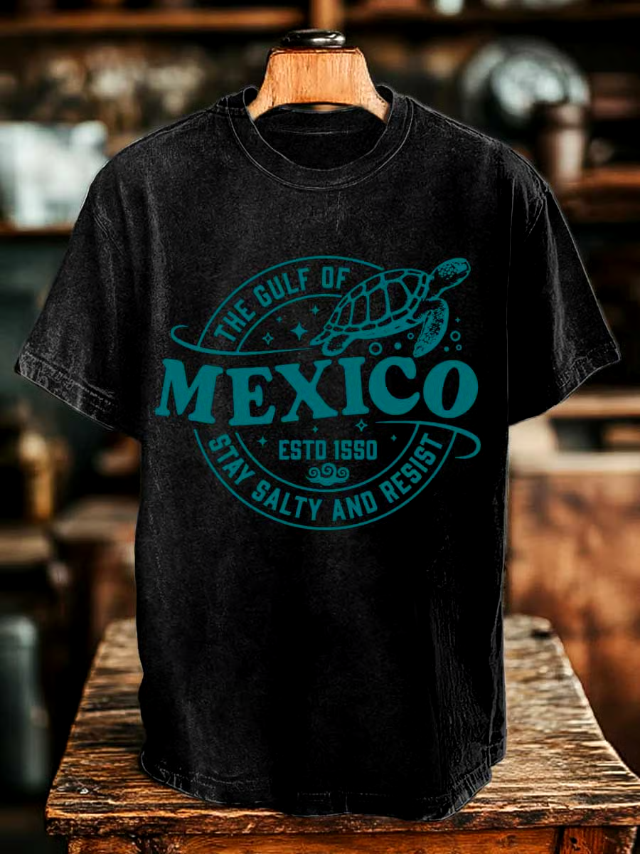 🌊Buy 3 get 12% off丨Men's Gulf Of Mexico Printed Round Neck T-Shirt 🌊Buy 3 get 12% off丨Men's Gulf Of Mexico Printed Round Neck T-Shirt