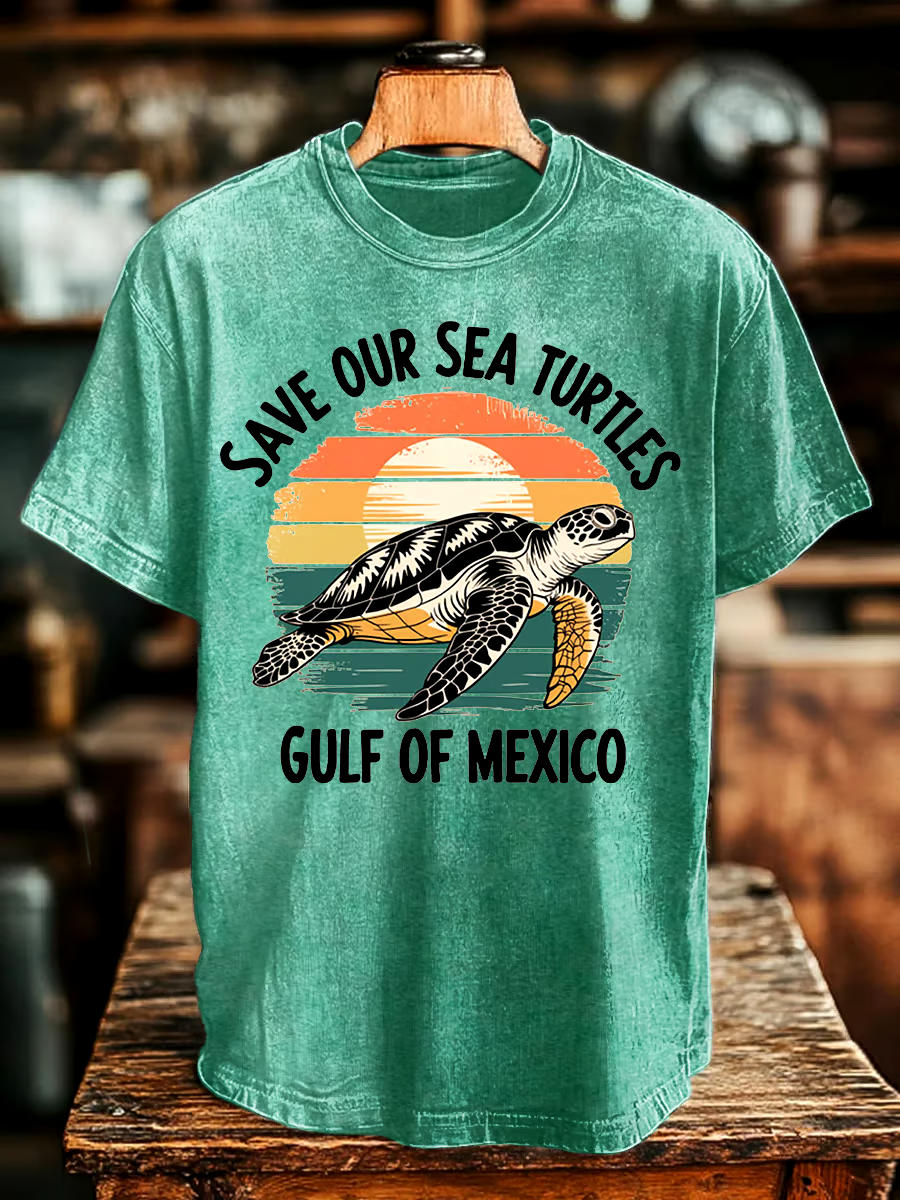 🌊Buy 3 get 12% off丨Men's Gulf Of Mexico Printed Round Neck T-Shirt 🌊Buy 3 get 12% off丨Men's Gulf Of Mexico Printed Round Neck T-Shirt