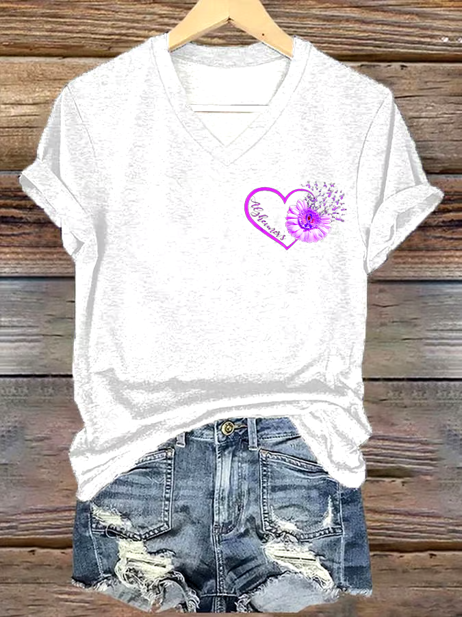 💜Buy 3 get 12% off丨Women's Alzheimer's I Will Remember Awareness Print Short Sleeve T-Shirt 💜Buy 3 get 12% off丨Women's Alzheimer's I Will Remember Awareness Print Short Sleeve T-Shirt