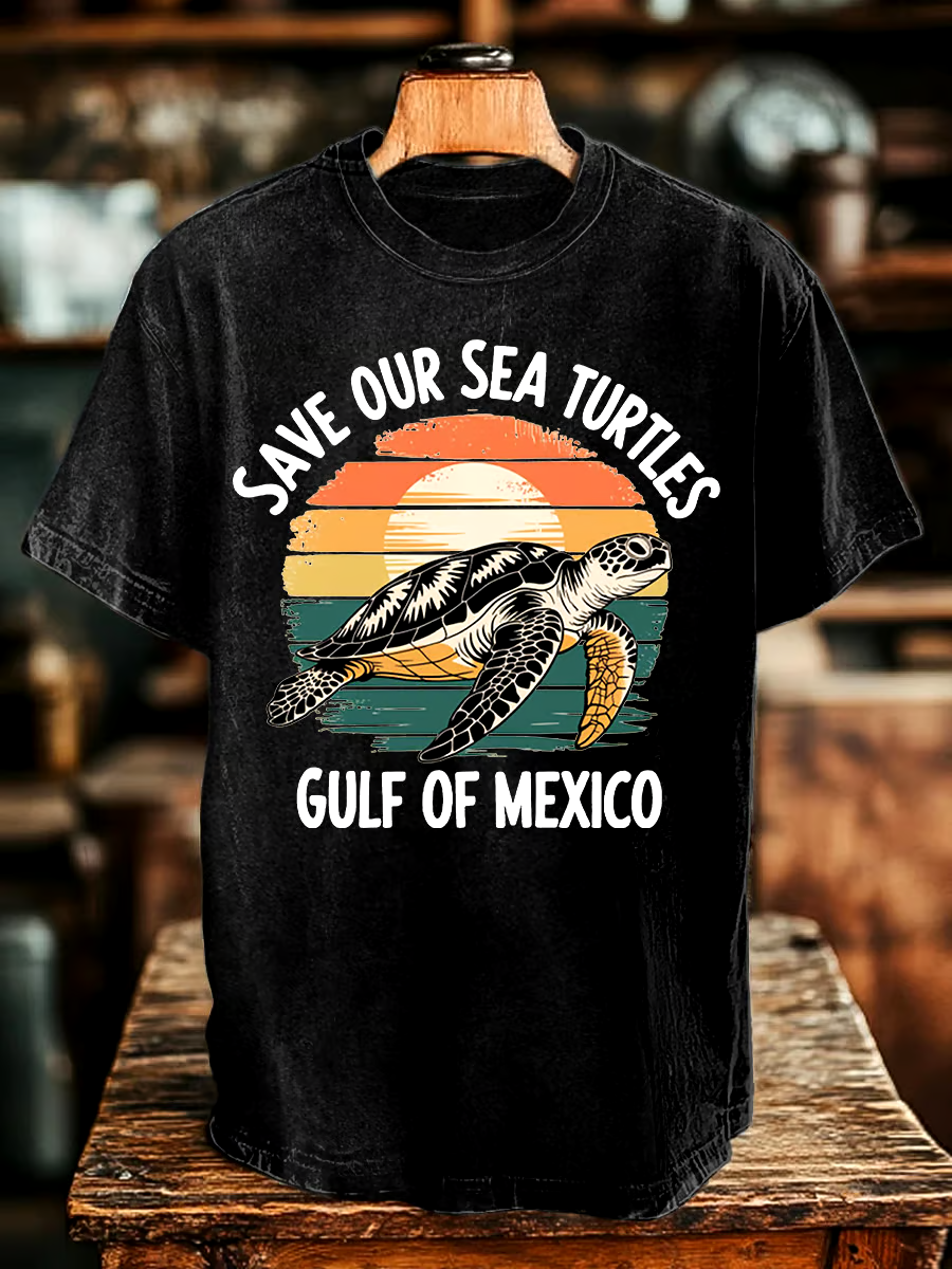 🌊Buy 3 get 12% off丨Men's Gulf Of Mexico Printed Round Neck T-Shirt 🌊Buy 3 get 12% off丨Men's Gulf Of Mexico Printed Round Neck T-Shirt