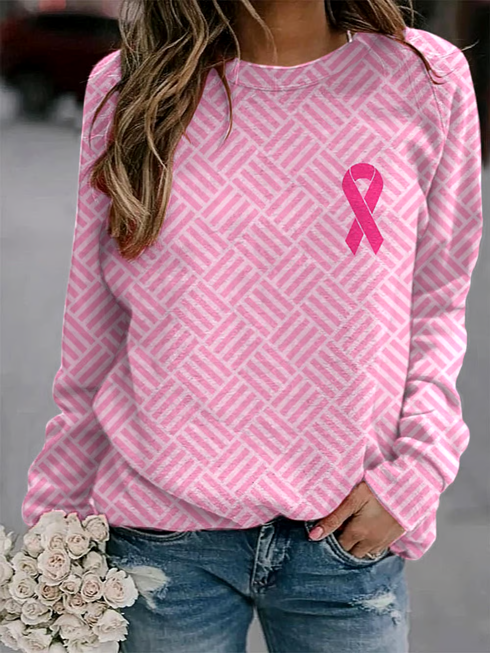 🎀Buy 3 get 12% off丨Women's Breast Cancer Awareness Sweatshirt