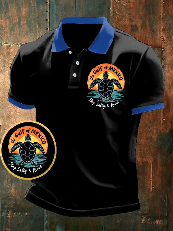 🌊Buy 3 get 12% off丨Men's Gulf Of Mexico Printed POLO Shirt 🌊Buy 3 get 12% off丨Men's Gulf Of Mexico Printed POLO Shirt