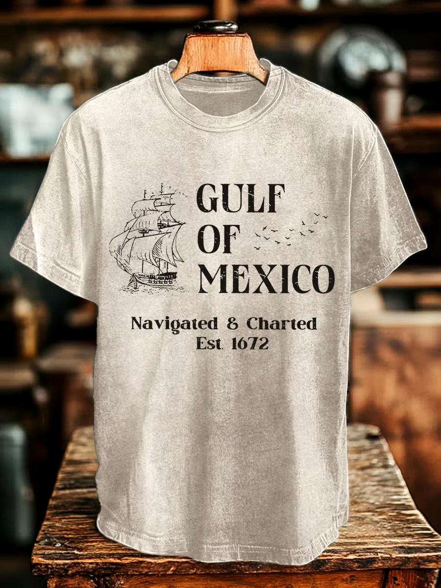 ⭐⭐⭐⭐⭐丨Men's Gulf Of Mexico Print T-shirt ⭐⭐⭐⭐⭐丨Men's Gulf Of Mexico Print T-shirt