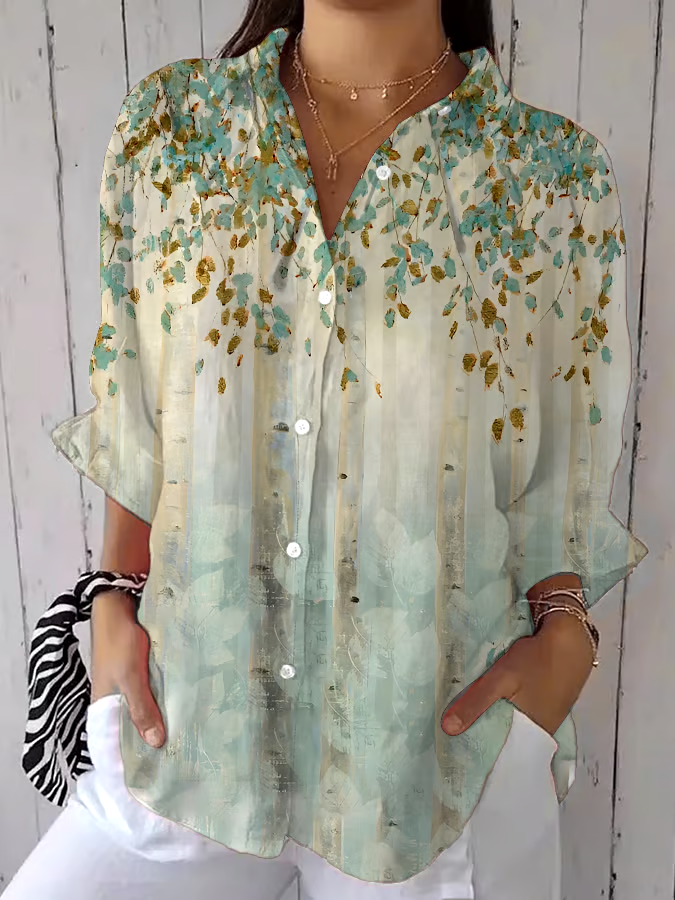 🌳Buy 3 get 12% off丨Women's Casual Retro Forest Animal Print Cotton And Linen Shirt丨🌿100% natural cotton