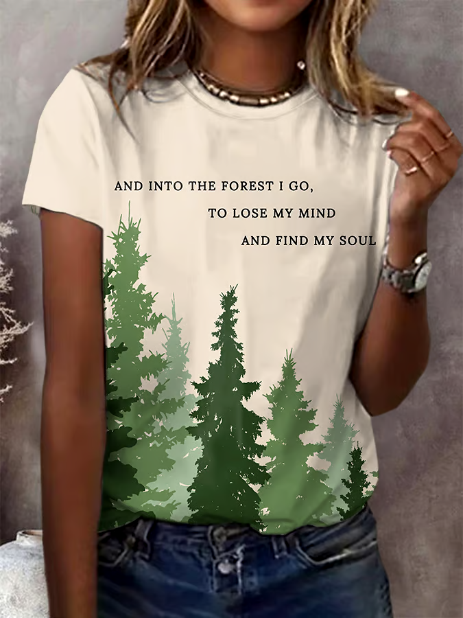 🌳Buy 3 get 12% off丨Women's National Park Conservation Print Crew Neck T-Shirt 🌳Buy 3 get 12% off丨Women's National Park Conservation Print Crew Neck T-Shirt