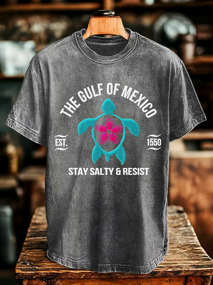 ⭐⭐⭐⭐⭐丨Men's Gulf Of Mexico Printed Round Neck T-Shirt ⭐⭐⭐⭐⭐丨Men's Gulf Of Mexico Printed Round Neck T-Shirt