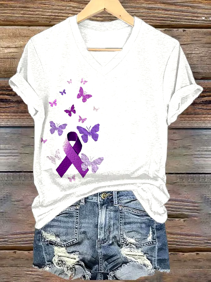 💜Buy 3 get 12% off丨Women's loose casual Alzheimer's T-shirt 💜Buy 3 get 12% off丨Women's loose casual Alzheimer's T-shirt