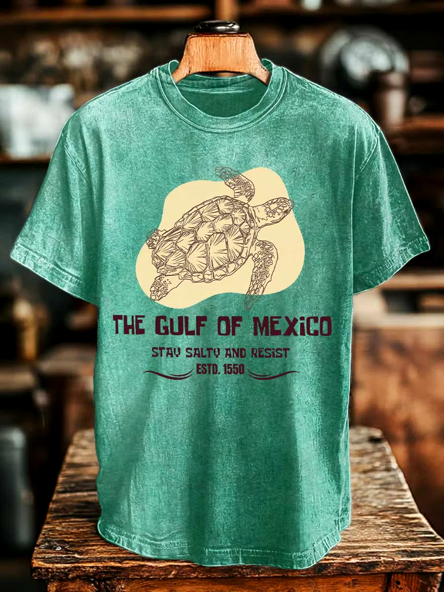 🌊Buy 3 get 12% off丨Men's Gulf Of Mexico Print T-shirt 🌊Buy 3 get 12% off丨Men's Gulf Of Mexico Print T-shirt