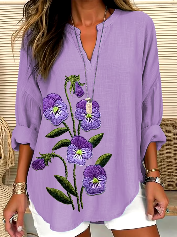 💜Buy 3 get 12% off丨Women's Purple Flower Alzheimer's Awareness Support Shirt 💜Buy 3 get 12% off丨Women's Purple Flower Alzheimer's Awareness Support Shirt