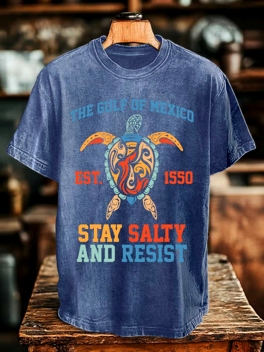 🌊Buy 3 get 12% off丨Men's Gulf Of Mexico Print T-shirt
