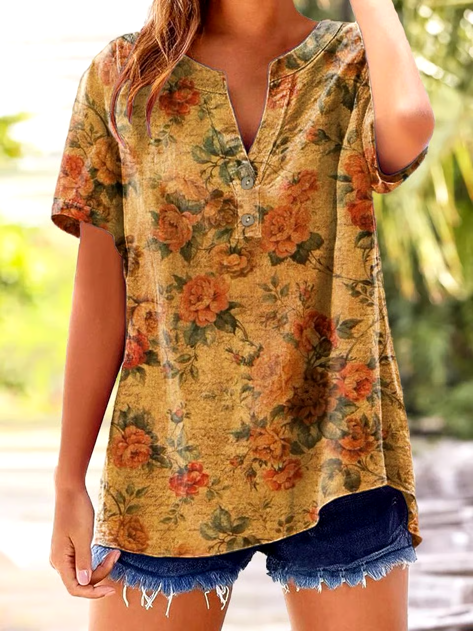 🌸Buy 3 get 12% off丨Women's Retro Casual Floral Cotton and Linen Top