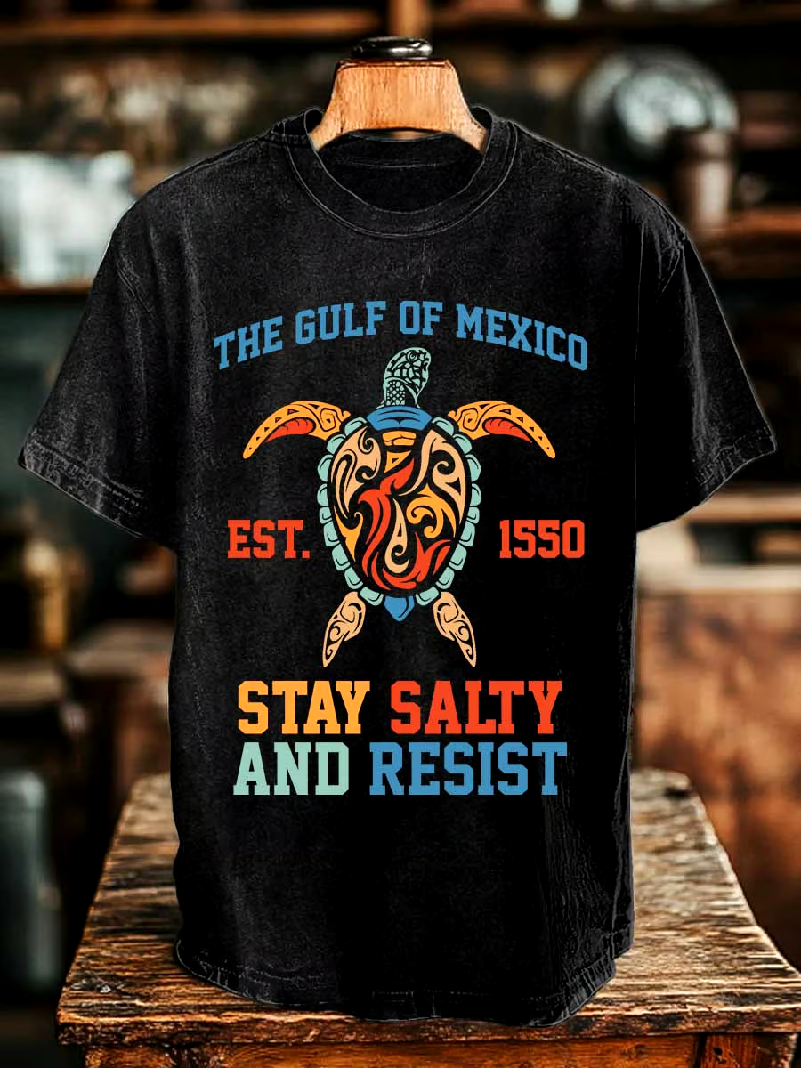 🌊Buy 3 get 12% off丨Men's Gulf Of Mexico Print T-shirt 🌊Buy 3 get 12% off丨Men's Gulf Of Mexico Print T-shirt