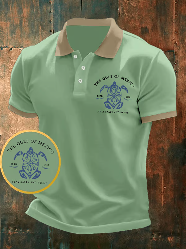 🌊Buy 3 get 12% off丨Men's Gulf Of Mexico Printed POLO Shirt 🌊Buy 3 get 12% off丨Men's Gulf Of Mexico Printed POLO Shirt