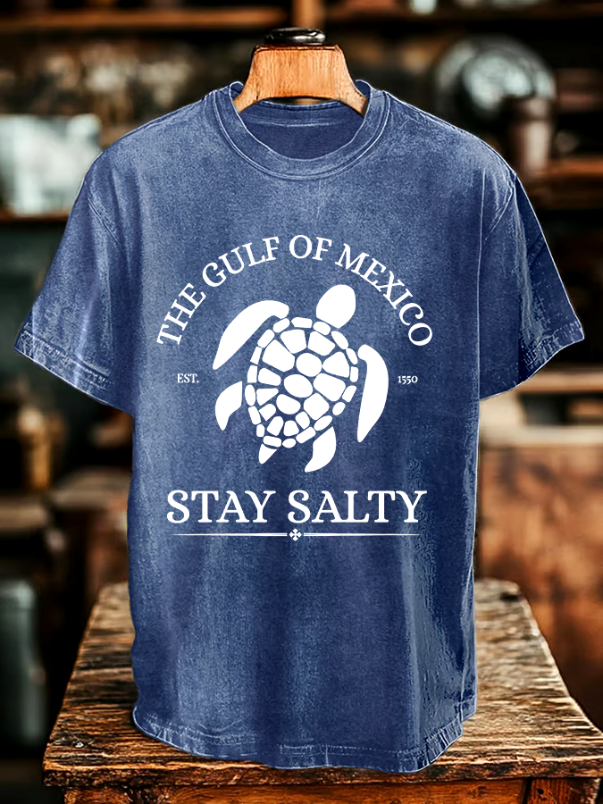 🌊Buy 3 get 12% off丨Men's Gulf Of Mexico Printed Round Neck T-Shirt 🌊Buy 3 get 12% off丨Men's Gulf Of Mexico Printed Round Neck T-Shirt