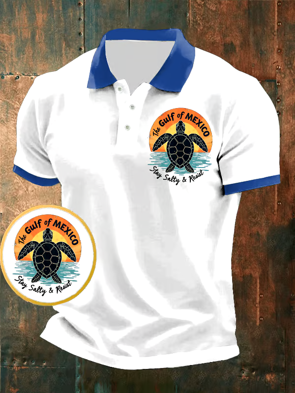 🌊Buy 3 get 12% off丨Men's Gulf Of Mexico Printed POLO Shirt 🌊Buy 3 get 12% off丨Men's Gulf Of Mexico Printed POLO Shirt
