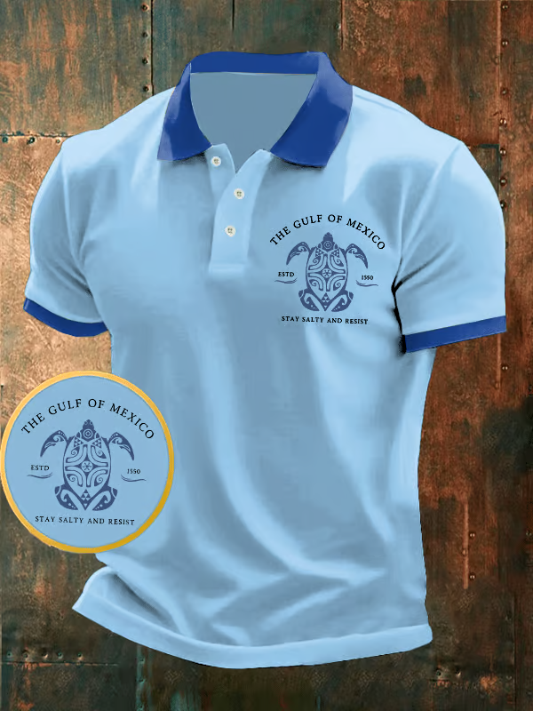 🌊Buy 3 get 12% off丨Men's Gulf Of Mexico Printed POLO Shirt