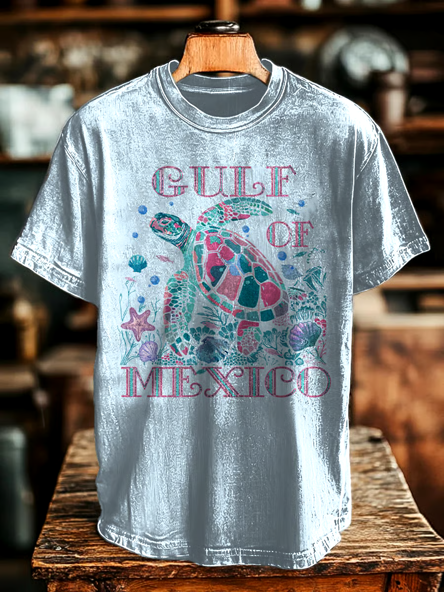 🌊Buy 3 get 12% off丨Men's Gulf Of Mexico Print T-shirt