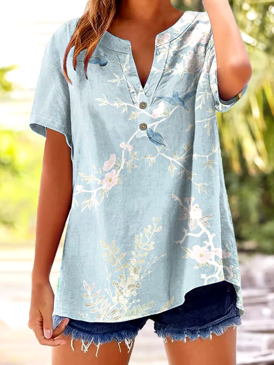 🌸Buy 3 get 12% off丨Women's Casual Retro Heart Cotton And Linen Print Shirt