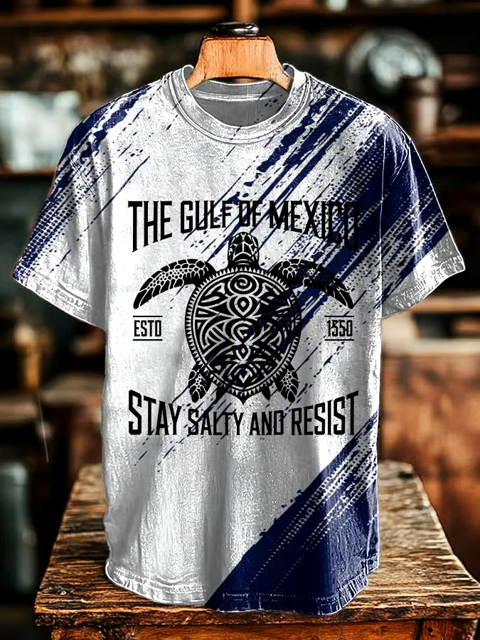 🌊Buy 3 get 12% off丨Men's Gulf Of Mexico Print T-shirt