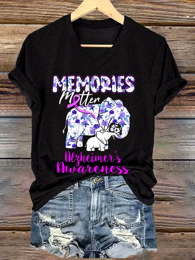 💜Buy 3 get 12% off丨Women's Alzheimer's I Will Remember Awareness Print Short Sleeve T-Shirt 💜Buy 3 get 12% off丨Women's Alzheimer's I Will Remember Awareness Print Short Sleeve T-Shirt